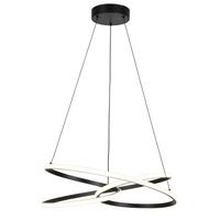 ZÁVESNÉ LED SVIETIDLO MOFER -AKT- - čierna, Modern, kov/plast (50/120/120cm) - Premium Living