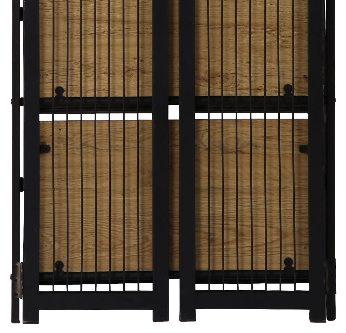 Polc Klapp - tölgyfa színű/fekete, Modern, faalapú anyag/fém (60/124,5/30cm)