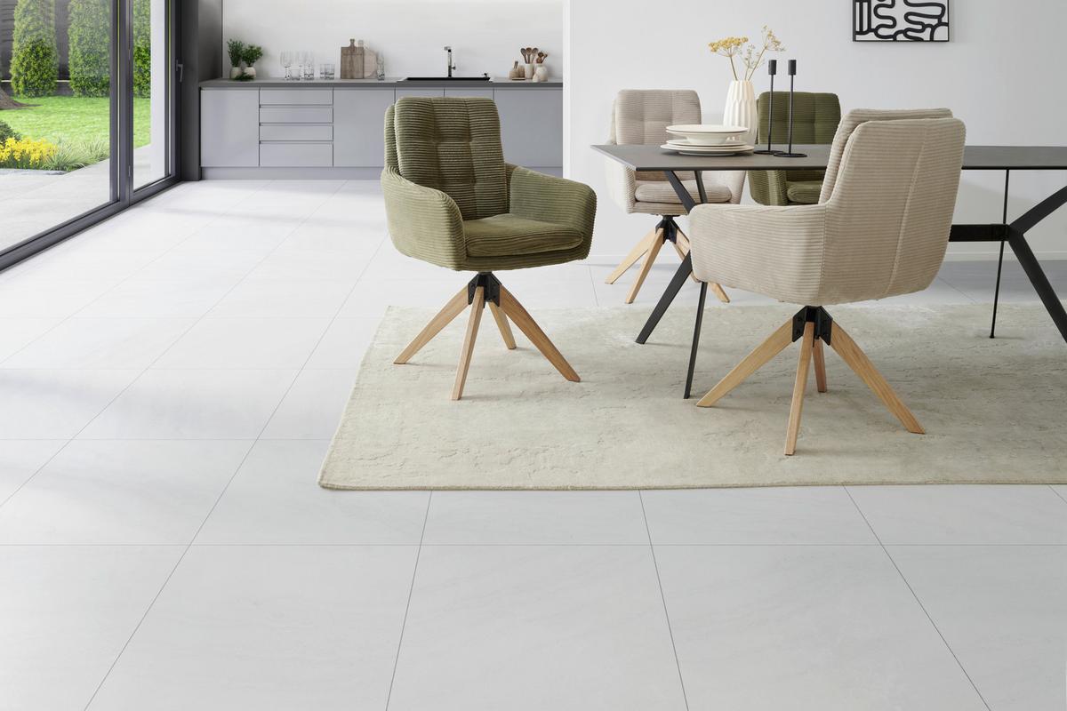 Armlehnstuhl Matti Taupe, Sitzfläche 360° drehbar - Taupe/Naturfarben, KONVENTIONELL, Holz/Textil (60/93/65,5cm) - Livetastic