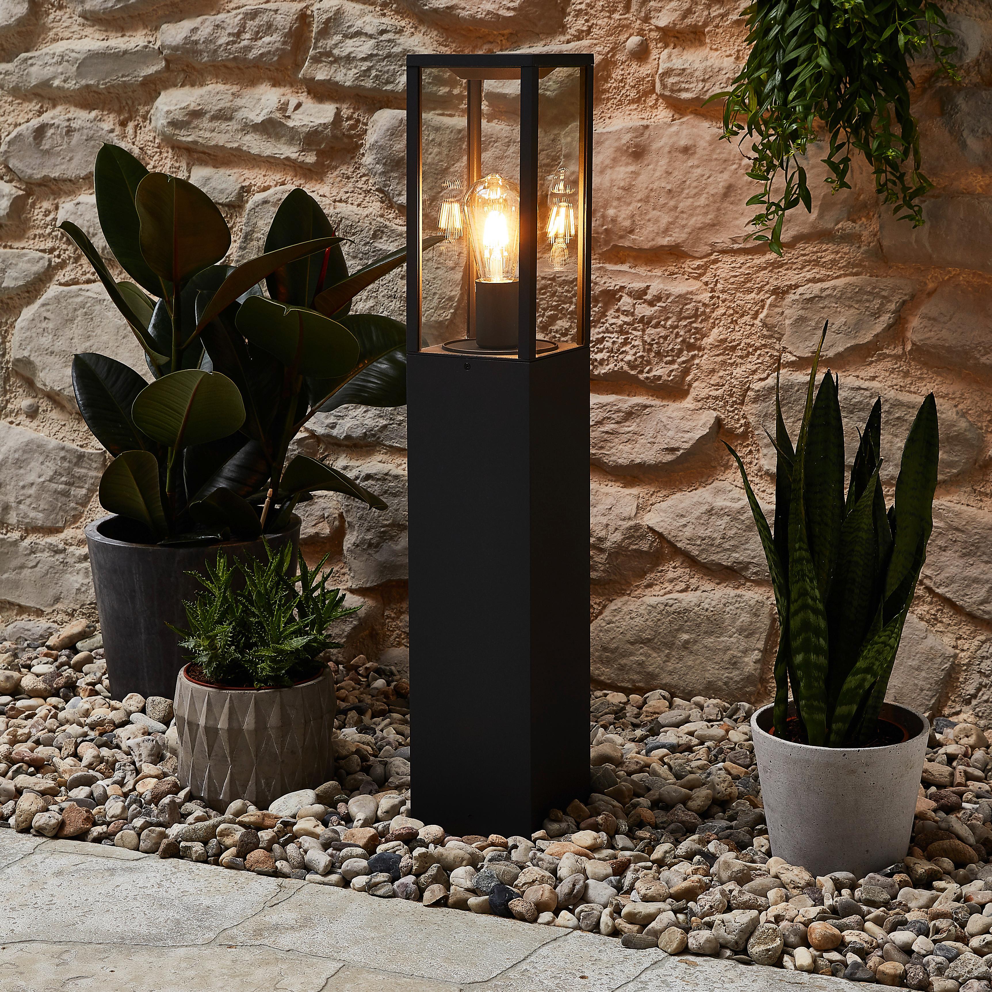 Wegeleuchte 401860142 Garonne - Anthrazit, Trend, Glas/Metall (14/14/80cm) - Trio Leuchten