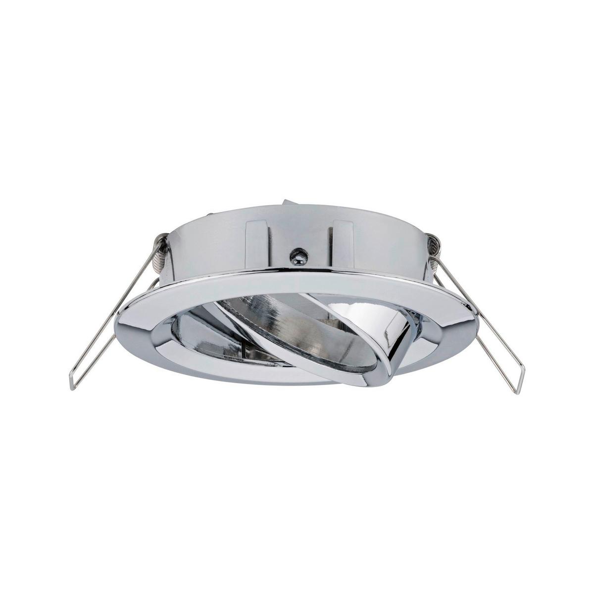 Deckenleuchte 3er-Set Ø 8,4 cm 3-Flammig, Rund - Chromfarben/Alufarben, Basics, Metall (8,4cm) - Paulmann