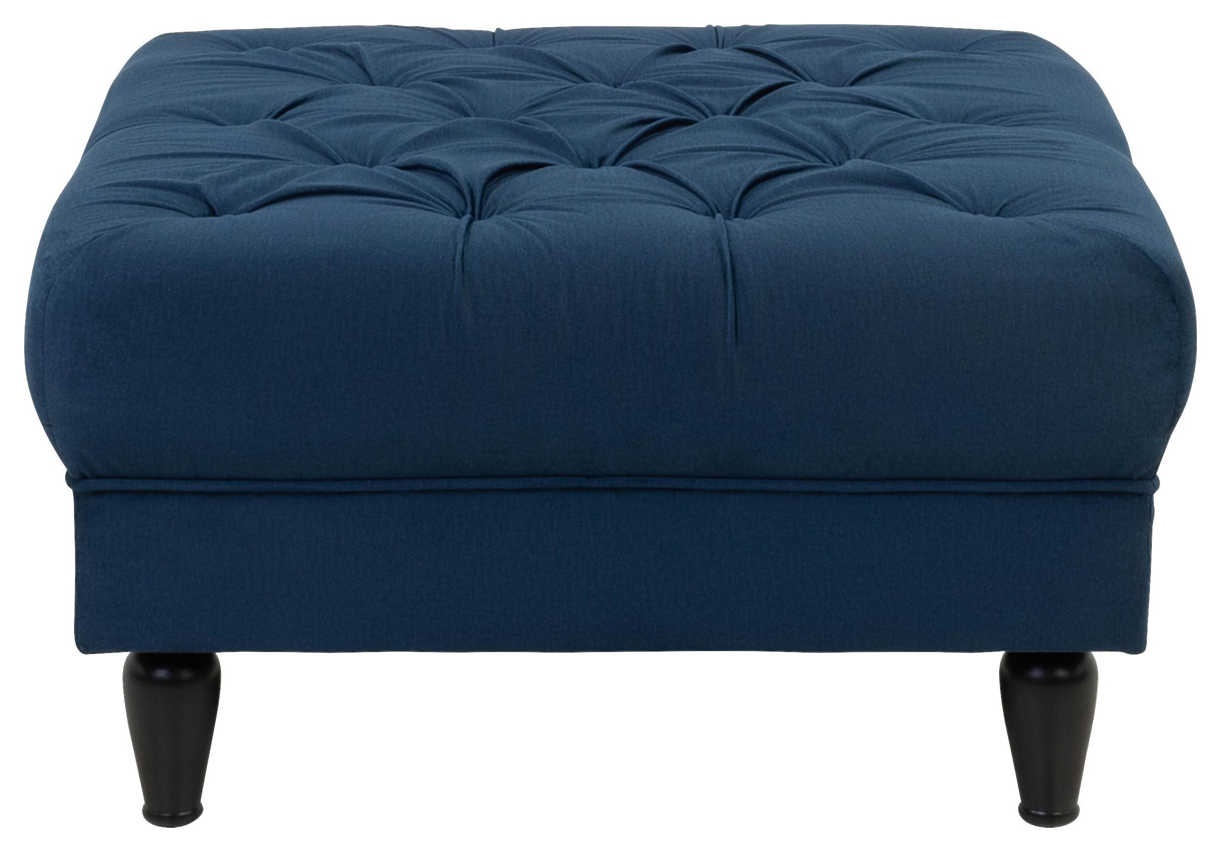 Hocker Cupido - Schwarz/Dunkelblau, Design, Textil (82/44/82cm) - MID.YOU
