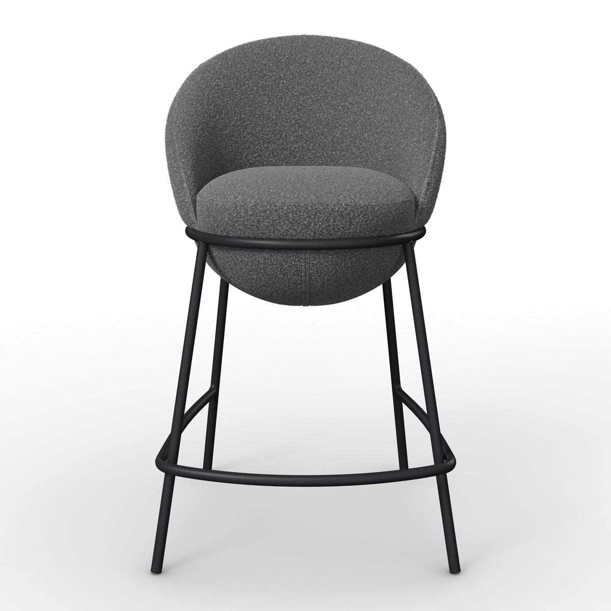 BAROVÁ ŽIDLE ZOA - šedá/černá, Moderní, kov/dřevo (53/51/100cm) - Bessagi Home