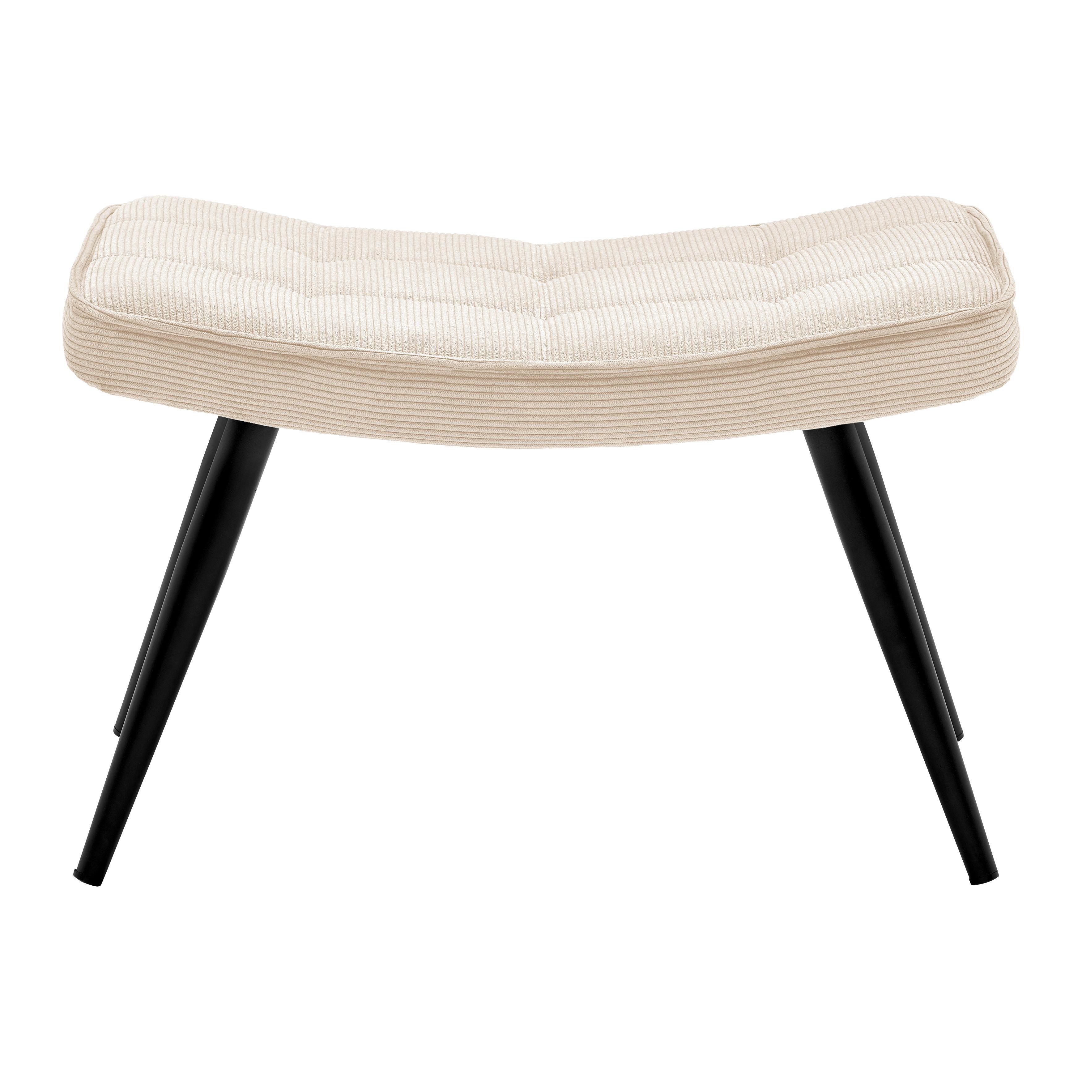 Taburetka GUNVOR, béžový menčester - čierna/béžová, Modern, kov/drevo (59,5/39/40cm) - Mömax
