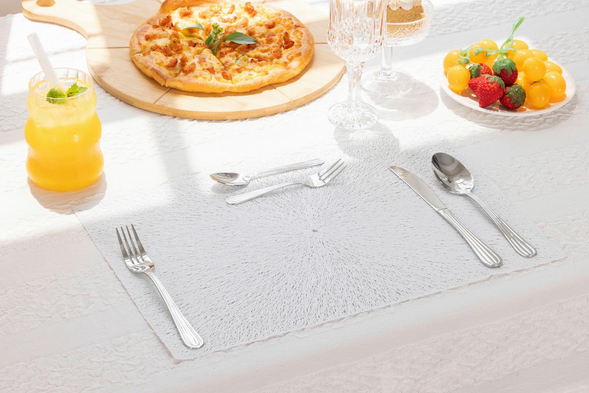 Besteckset Petra - Edelstahlfarben, Design, Metall - Luca Bessoni