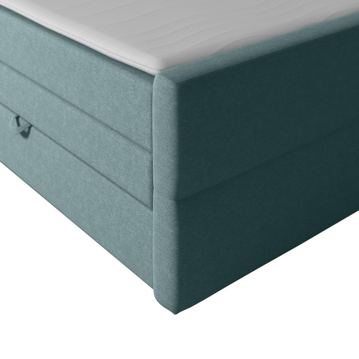 Boxspringbett mit Bettkasten Verona 180x200 cm Blau - Blau/Schwarz, MODERN, Holz/Kunststoff (180/200cm) - MID.YOU