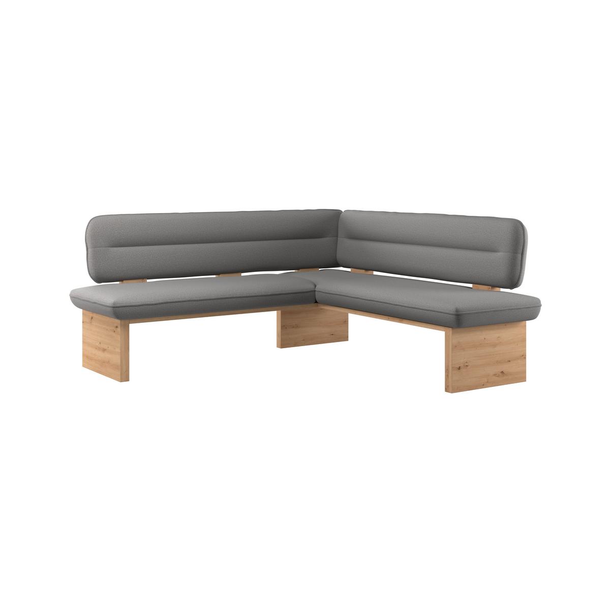 Eckbank Beluna Ii Wesbstoff Dunkelgrau, B: 192cm - Eichefarben/Dunkelgrau, KONVENTIONELL, Holz/Textil (192/170cm) - James Wood