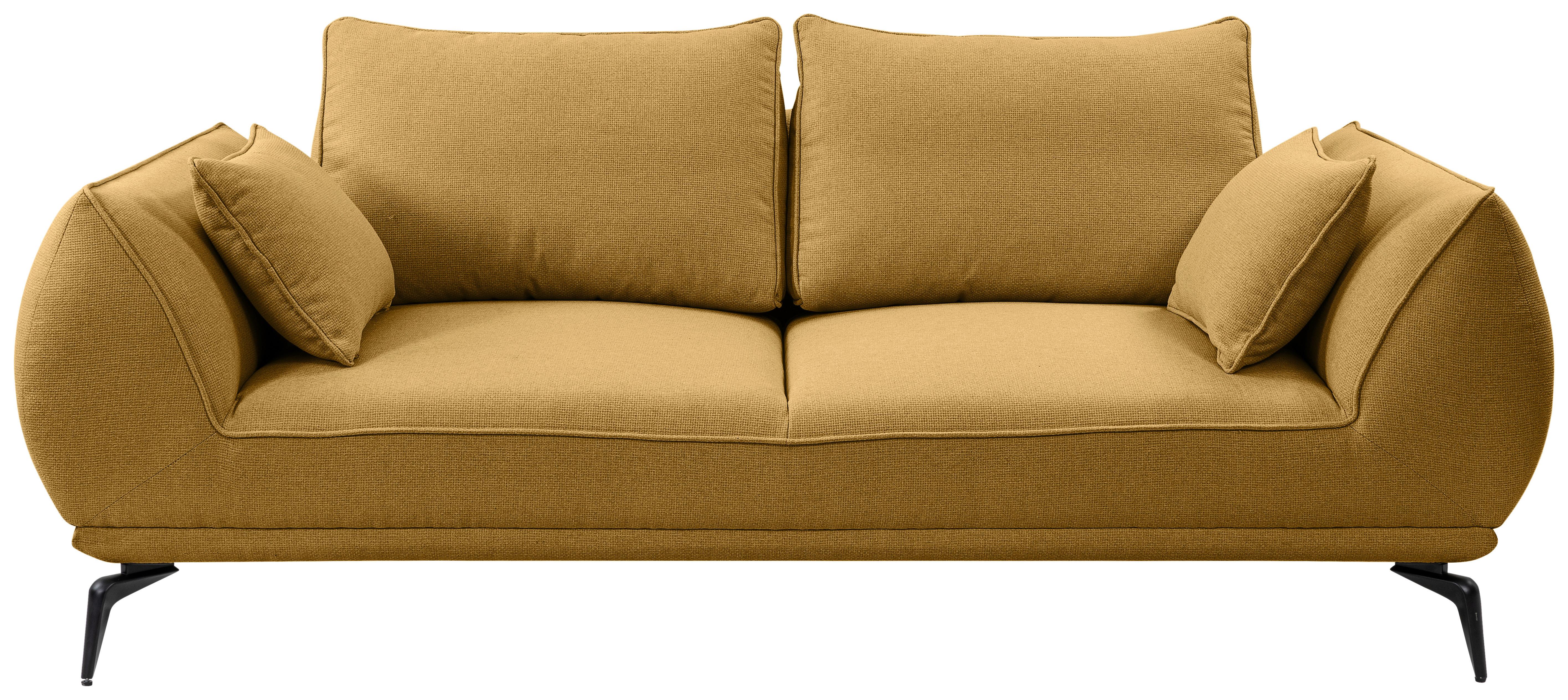2-sitzer-sofa Cavo, Gelb B: 208 Cm - Gelb/Schwarz, MODERN, Textil (208/86/118cm) - MID.YOU