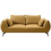 2-Sitzer-Sofa Cavo, Gelb B: 208 cm - Gelb/Schwarz, MODERN, Textil (208/86/118cm) - MID.YOU