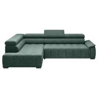 Rohová sedačka GRINALDI, ľavá, tmavozelená - čierna/tmavozelená, Modern, textil/plast (206/283cm) - Premium Living