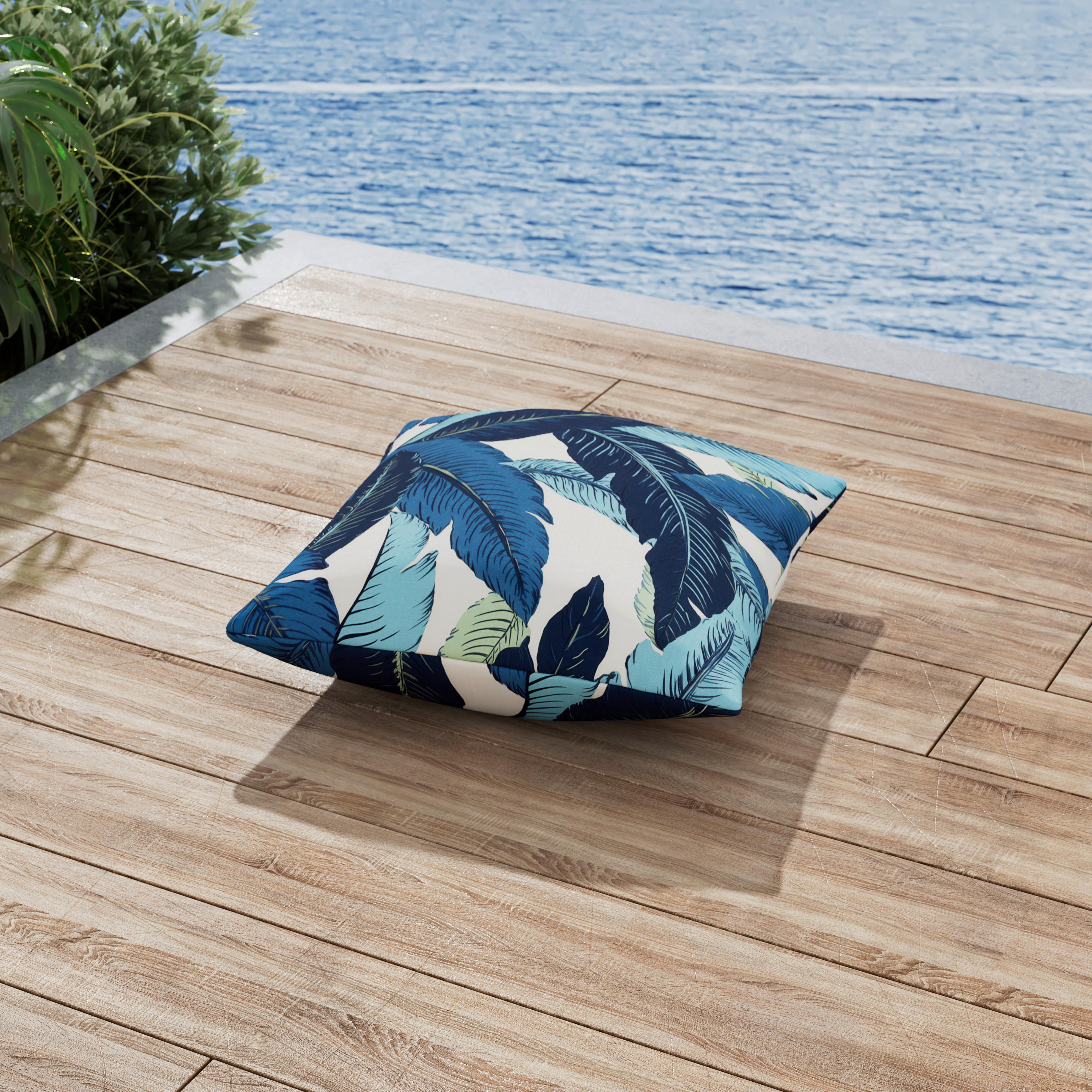 VONKAJŠÍ VANKÚŠ LUISA - modrá/biela, Modern, textil (45/45/10cm) - Bessagi Garden