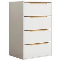 Kommode Malira Weiß, Eiche Dekor B:65cm - Honigeiche/Weiß, Design, Holzwerkstoff (65/102/48cm) - MID.YOU