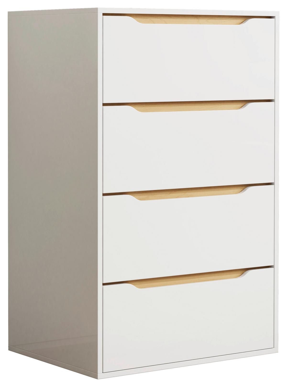 Kommode Malira Weiß, Eiche Dekor B:65cm - Honigeiche/Weiß, Design, Holzwerkstoff (65/102/48cm) - MID.YOU