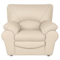 Sessel Oslo Beige B: 105 cm - Beige/Schwarz, Design, Leder (105/92/85cm) - Livetastic