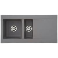 Spüle Respekta Denver Kunststein Bxt: 100x50 Cm - Grau, Trend, Glas/Kunststoff (100/20/50cm) - Respekta
