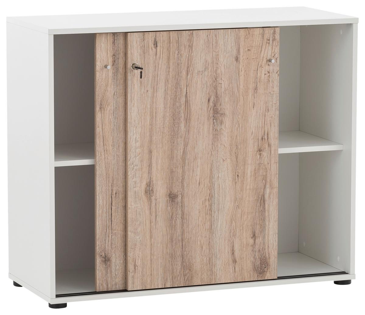 Aktenschrank 400 U 1000 St - Wildeiche/Weiß, MODERN, Holzwerkstoff (100,1/83,6/41cm) - MID.YOU