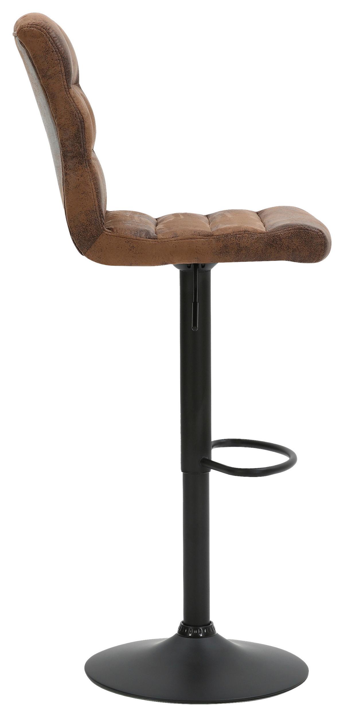 Barhocker-set Phil Braun/anthrazit B: 42 Cm - Anthrazit/Braun, LIFESTYLE, Textil/Metall (42/61-83/43cm) - MID.YOU
