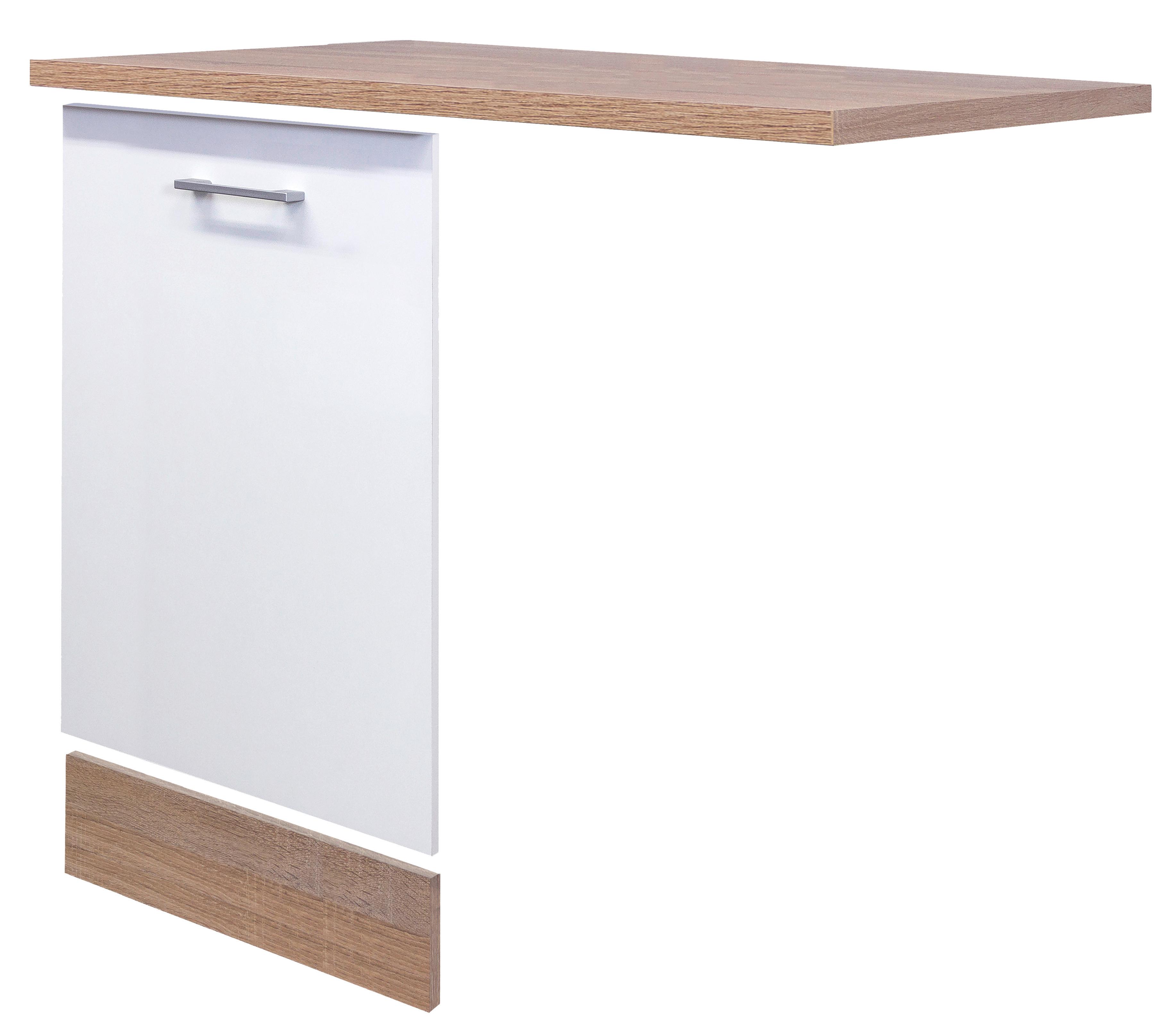 GESCHIRRSPÜLERFRONT SAMOA GSP-PAKET TIGSV 45 - Weiß/Sonoma Eiche, MODERN, Holzwerkstoff (95/85/60cm) - FlexWell