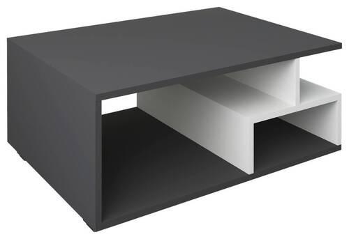 Konferenčný stolík Sulas 80x50 cm, antracitový - čierna/biela, Modern, kompozitné drevo/plast (80/40/50cm) - MID.YOU