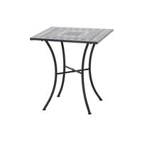 Gartentisch Como Metall/keramik L 64 Cm - Schwarz, KONVENTIONELL, Keramik/Metall (64/64/71cm) - Siena Garden