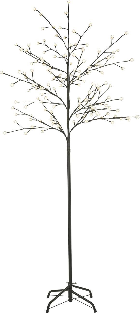 LED-Außenleuchte H:180 cm - Schwarz/Braun, KONVENTIONELL, Kunststoff/Metall (80/180cm)