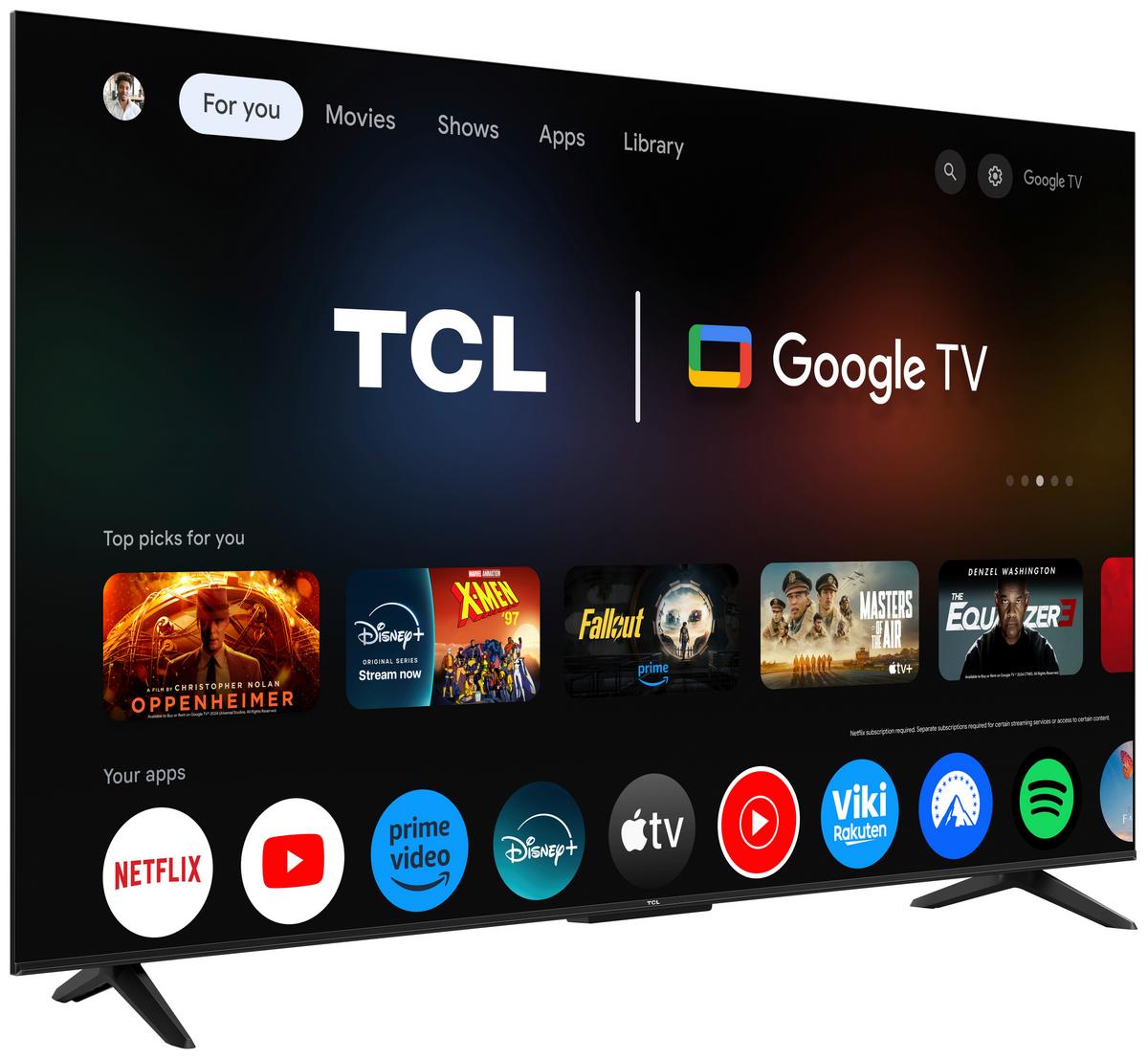 Fernseher Tcl 55 Zoll - Schwarz, Basics, Metall (122,6/75/25,5cm)
