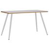 Schreibtisch Salia Weiß, Eiche Dekor L: 110 cm - Honigeiche/Weiß, Design, Holzwerkstoff/Metall (110/50/70cm) - MID.YOU