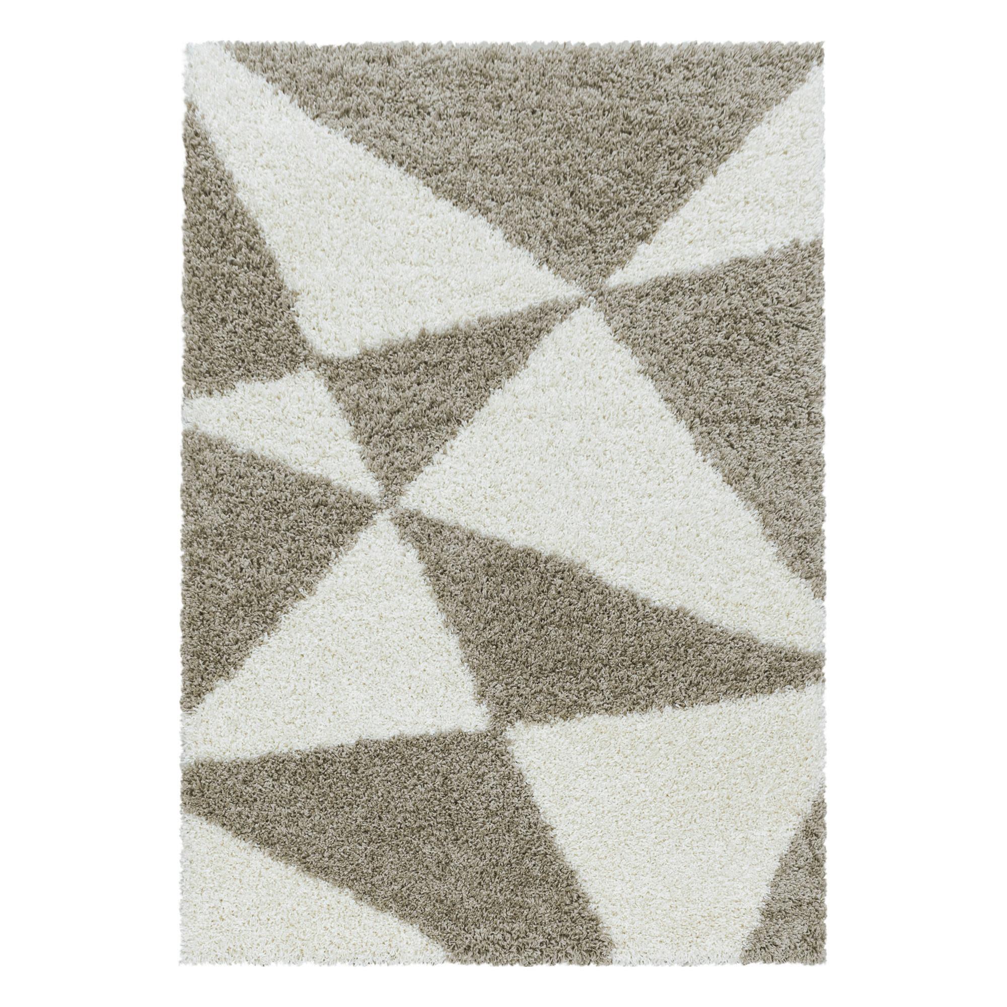 Hochflor Teppich Beige Naturfaser Tango 80x150 cm - Beige, Design, Textil (80/150cm)