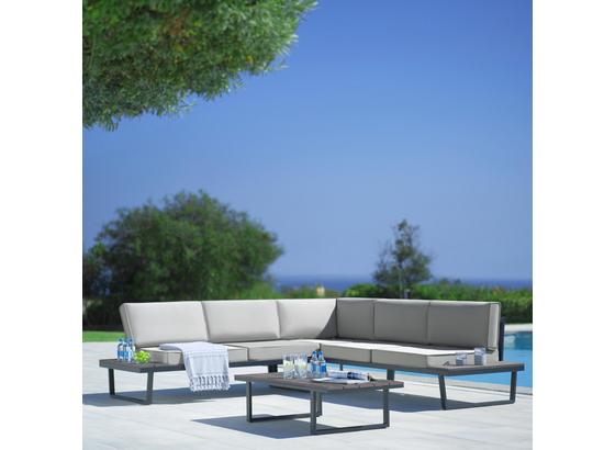 Záhradná Sedacia Súprava Gibby - čierna/svetlosivá, Moderný, umelá hmota/kov (228,50/228,5cm) - Modern Living Záhradná Sedacia Súprava Gibby - čierna/svetlosivá, Moderný, umelá hmota/kov (228,50/228,5cm) - Modern Living