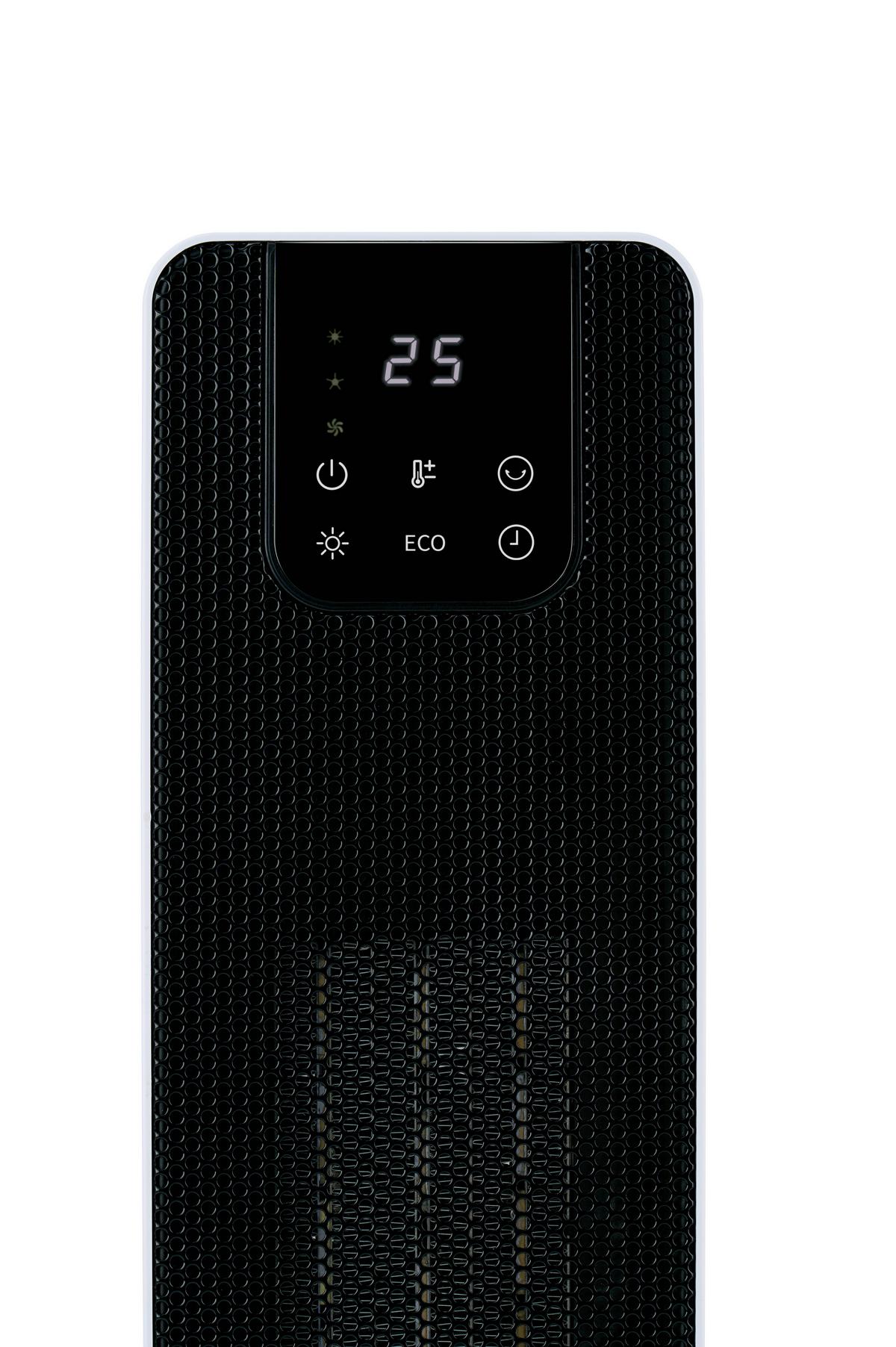 Turmventilator Turmheizung 800/2000w - Weiß, MODERN, Kunststoff (23/22/50cm)