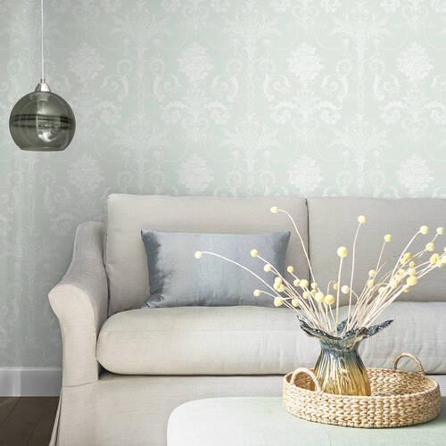 Vliestapete Josette Duck - Blau, Basics, Papier/Kunststoff (52/1000cm)