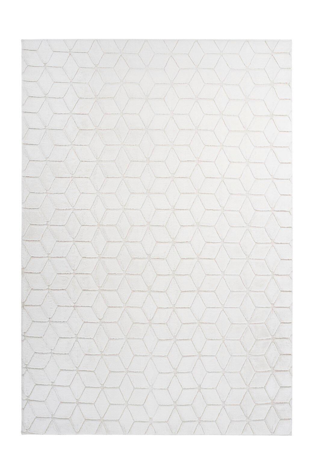 Teppich Creme, Weiß Vivica 125, BxL: 120x160 cm - Creme/Weiß, KONVENTIONELL, Textil (120/160cm) - Kayoom