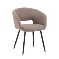 Armlehnstuhl Boden Taupe B: 59 Cm - Taupe/Schwarz, MODERN, Textil/Metall (59/78/55cm) - MID.YOU