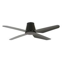 Deckenventilator Aria Schwarz 4-Flügel, Geräuscharm - Schwarz, Basics, Kunststoff (122/21cm) - P & B