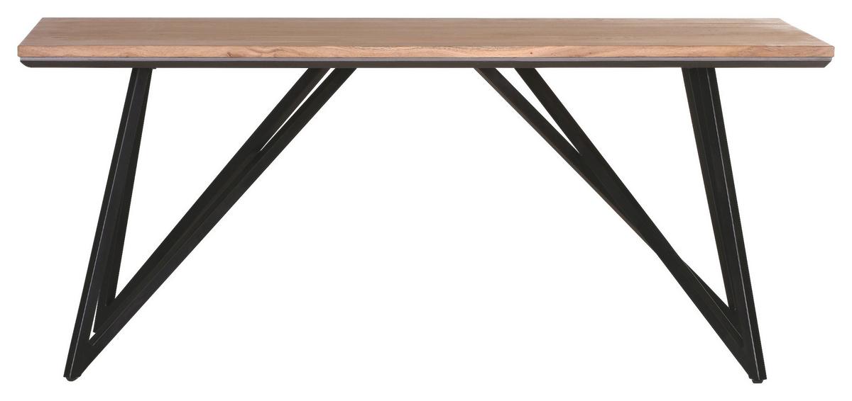 Esstisch Farrago - Schwarz/Braun, MODERN, Holz/Metall (180/90/76cm) - Livetastic