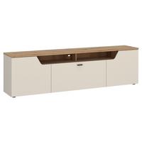 TV-Element Cut Out, B: 195 cm Kaschmir/Eichefarben - Kaschmir/Eichefarben, MODERN, Holzwerkstoff (195/56,4/45cm) - Premium Living