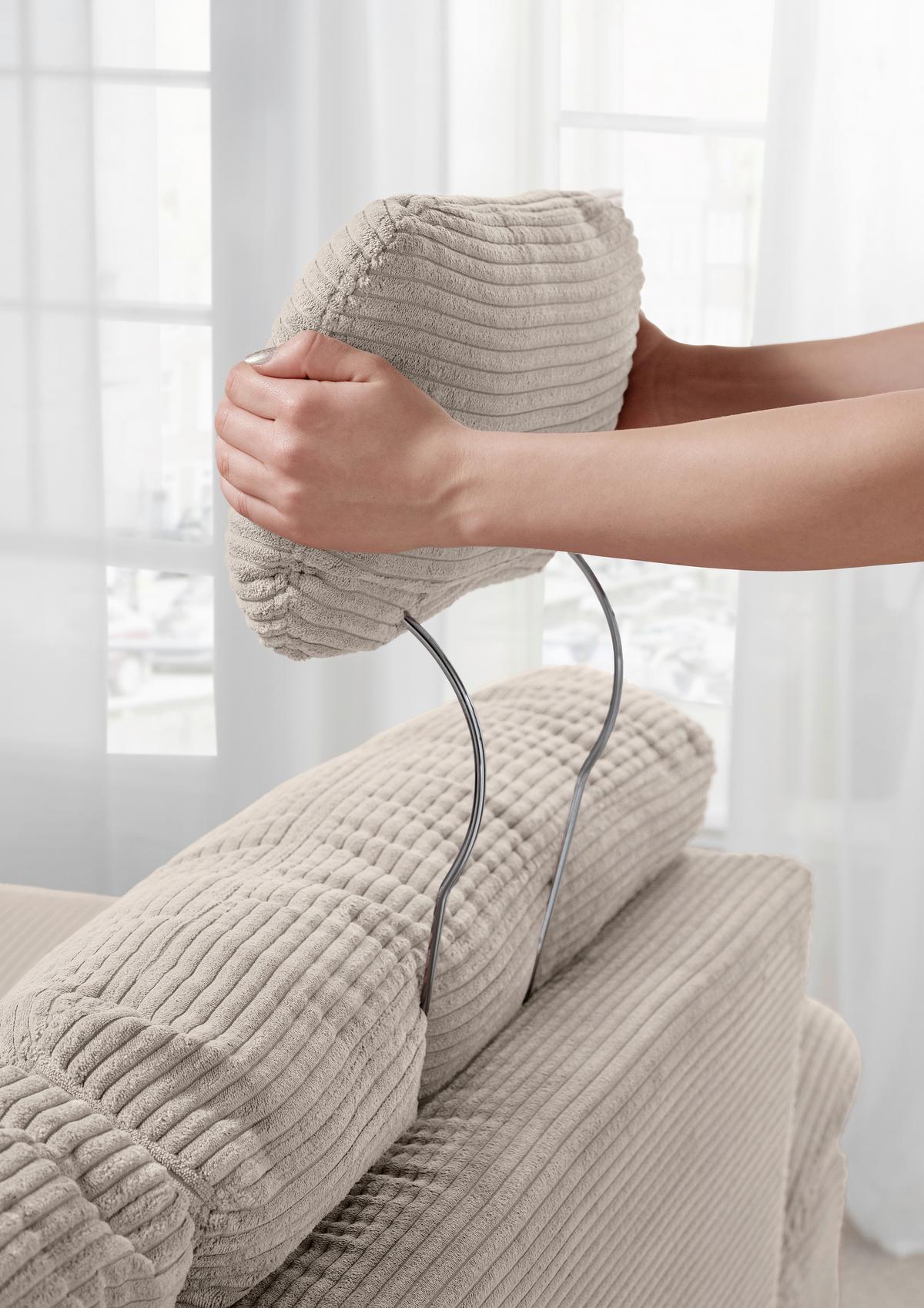 Wohnlandschaft Brizzini Mit Schlaffunktion, Beige - Beige/Naturfarben, MODERN, Textil (206/338-352/176cm) - Livetastic