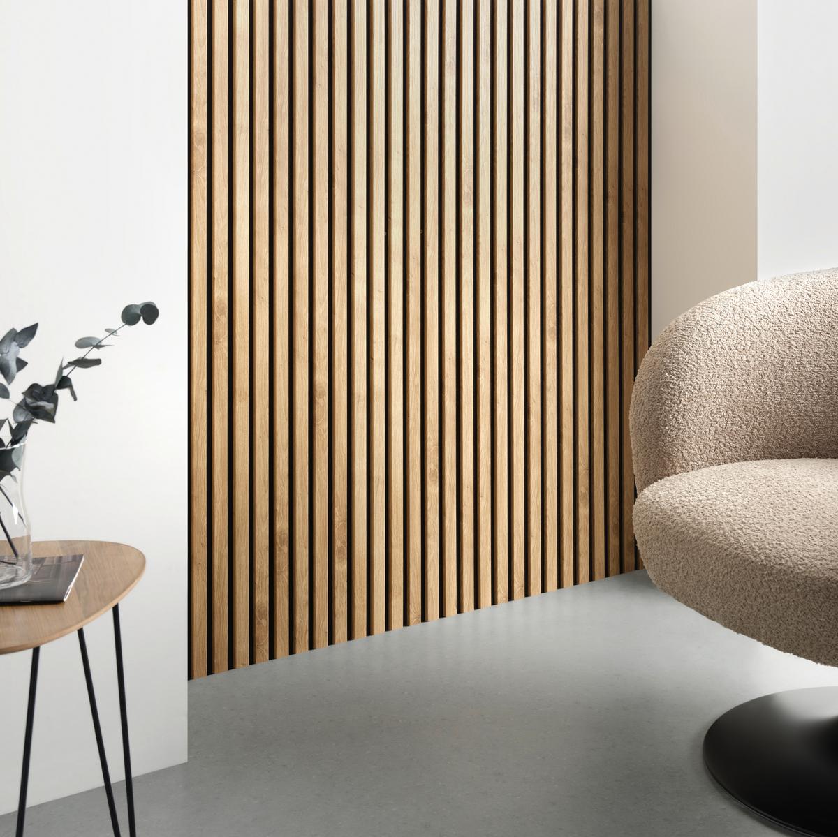 AKUSTICKÝ PANEL LUCIA -SB- - farba duba, Modern, kompozitné drevo/textil (60/120/1,5cm) - Mömax