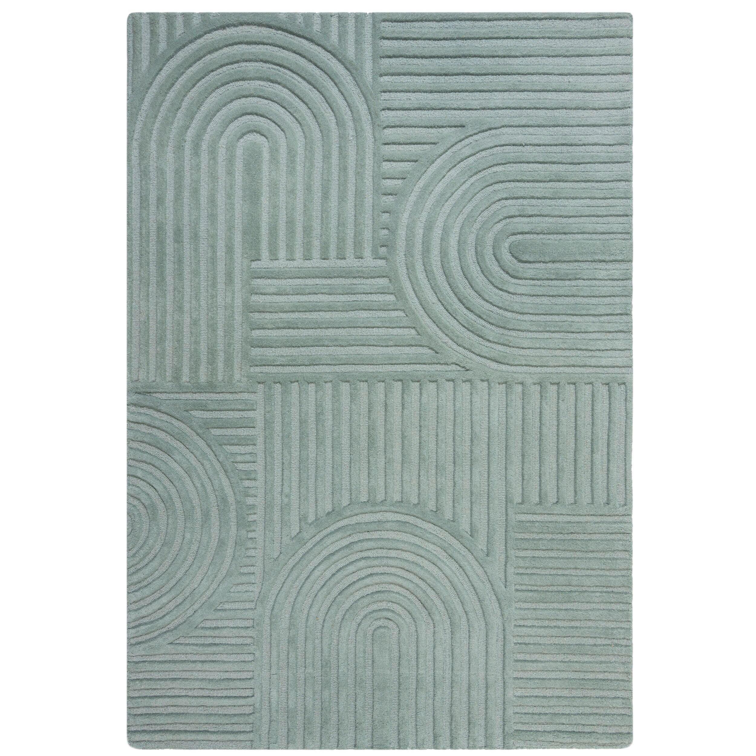 Wollteppich Hellblau 230x160 cm - Hellblau, Basics, Textil (230/160cm)