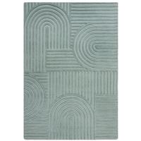Wollteppich Hellblau 230x160 cm - Hellblau, Basics, Textil (230/160cm)