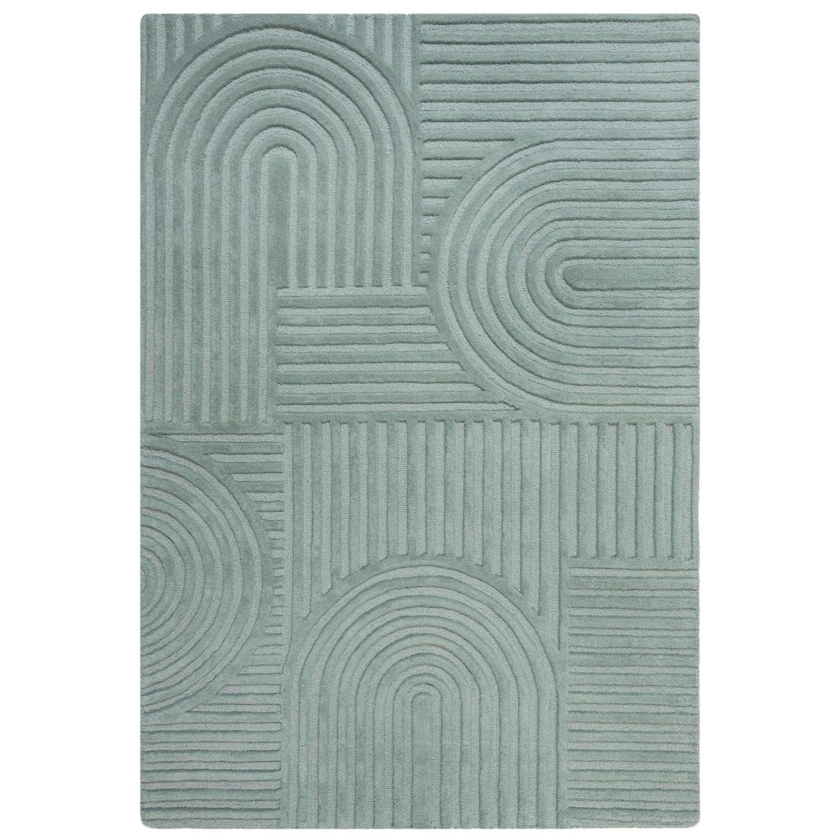 Wollteppich Hellblau 230x160 cm - Hellblau, Basics, Textil (230/160cm)