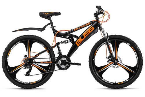 Mountainbike Fully 26 Zoll Bliss 21 Gänge - Schwarz, Basics, Metall (180/100/70cm) - KS Cycling
