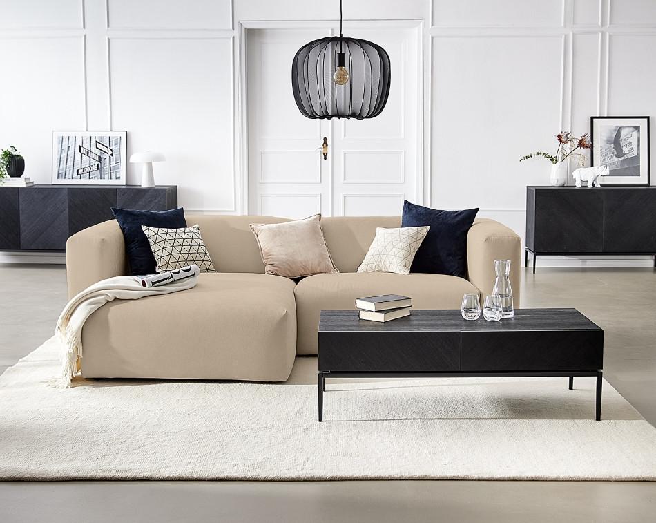 Ecksofa Bolt, Taupe S: 255x160 cm - Taupe, MODERN, Textil (255/160cm) - Trendmanufaktur