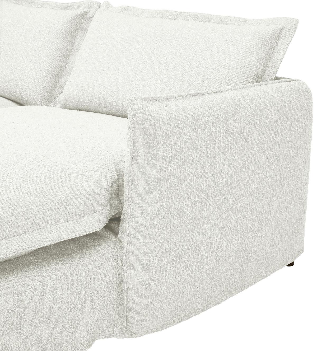 Ecksofa Toscana - Schwarz/Weiß, Trend, Textil (295/165cm) - Livetastic