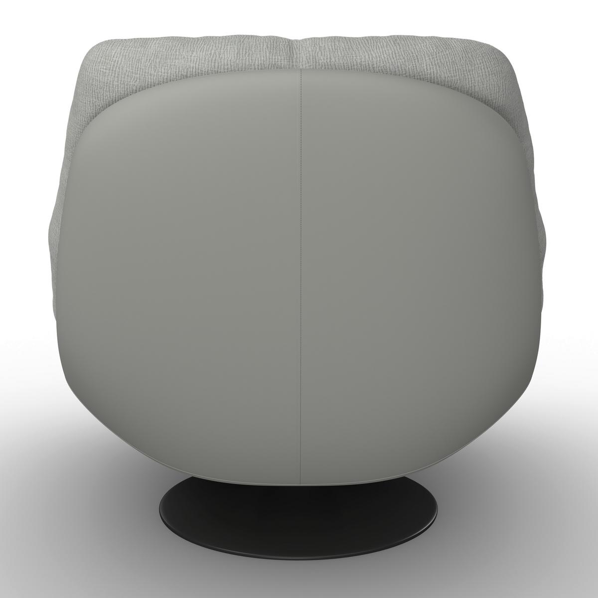 Relaxační křeslo LENA, šedá, max. 140 kg - šedá/černá, Moderní, kov/textil (85/82/113cm) - Bessagi Home