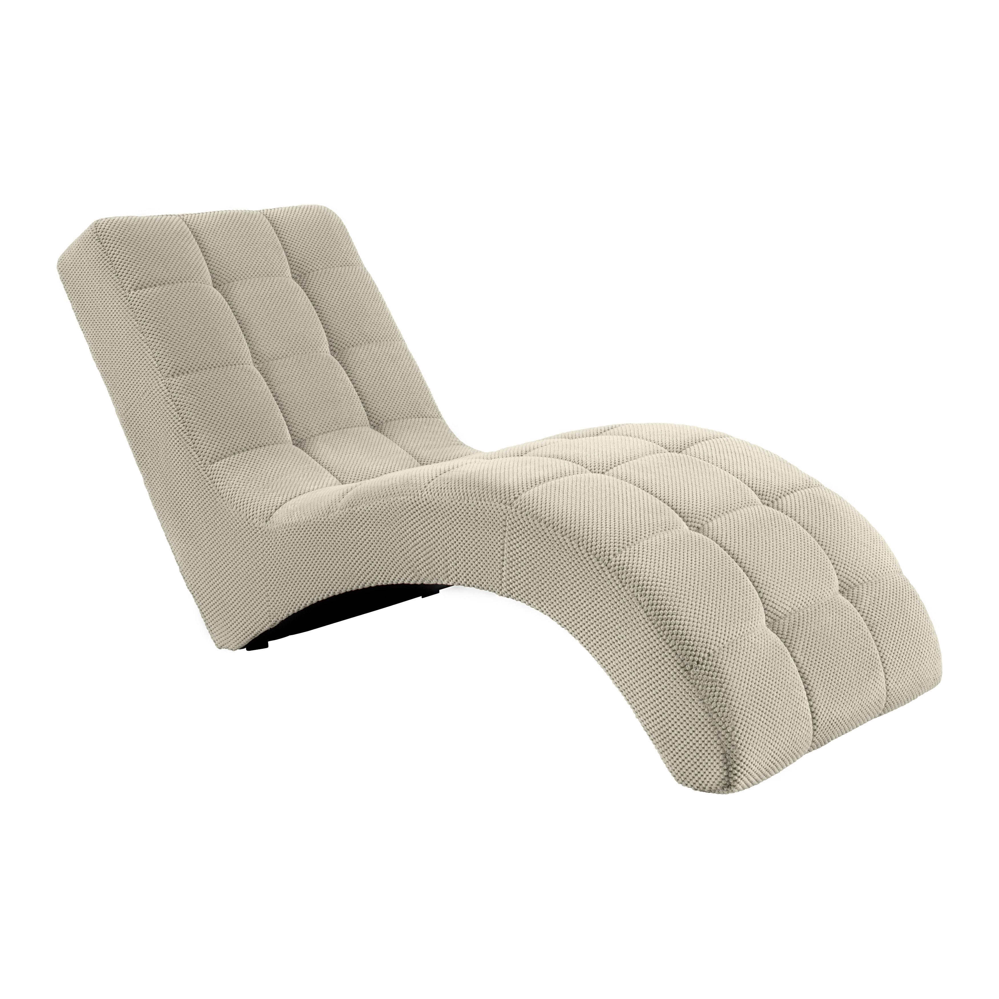 Relaxační válenda LAVANDA, béžová, max. 120 kg - černá/béžová, Moderní, textil/plast (68/80/167cm) - Mömax