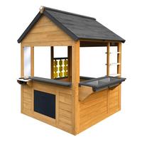 Spielhaus Lynn Natur - Anthrazit/Braun, Basics, Holz (108/105/130cm)