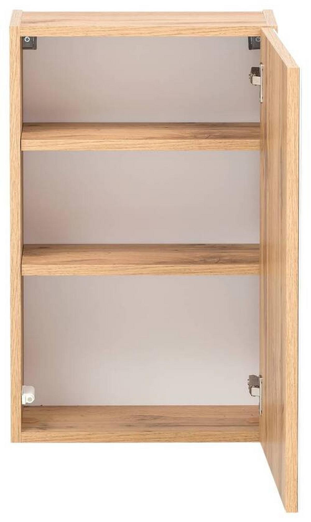 Badmöbel-Set 6-Tlg. inkl. LED Helsinki, Weiß/Eiche - Eichefarben/Weiß, KONVENTIONELL, Glas/Holzwerkstoff (160cm) - Held