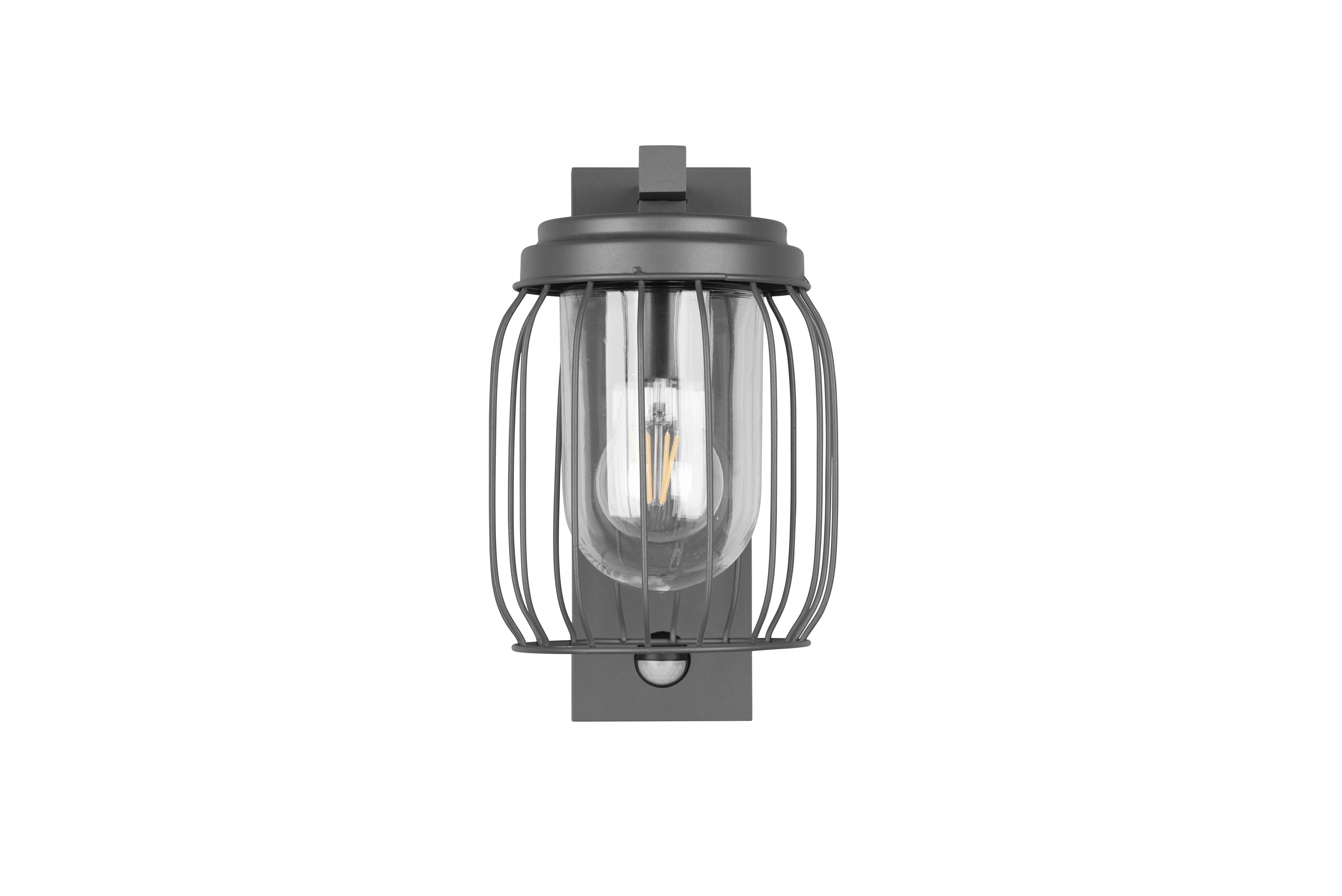 Außenwandleuchte 40 Watt Aluminium, Wandmontage - Anthrazit, Basics, Metall (28/16,5/23,5cm) - Trio Leuchten