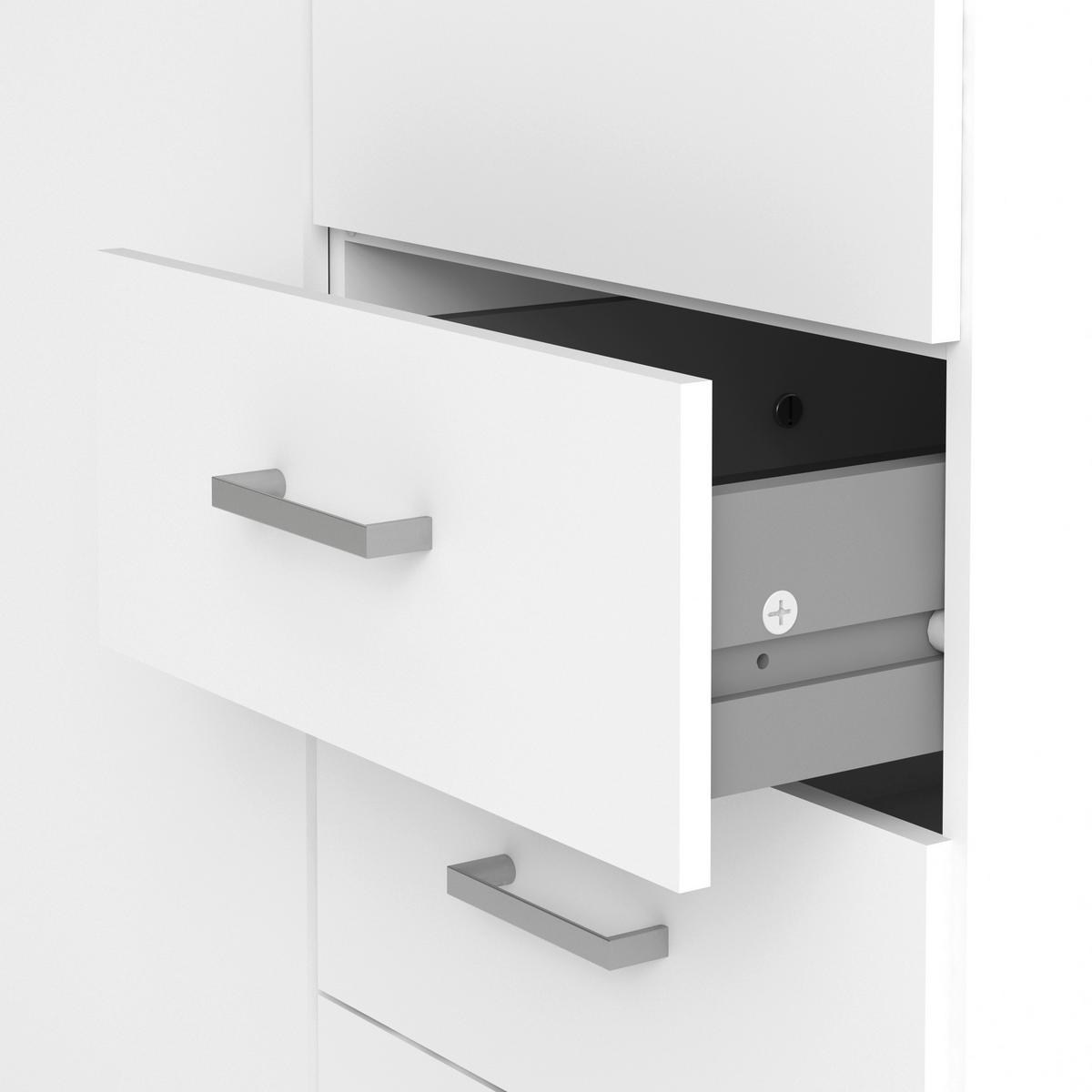 Kleiderschrank Space, Weiß, B: 77,6 Cm - Weiß, Basics, Holzwerkstoff (77,6/200,4/49,5cm) - MID.YOU